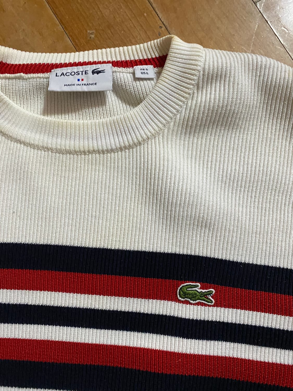 라코스테 스트라이프 남성 니트 L (105) 상품이미지2