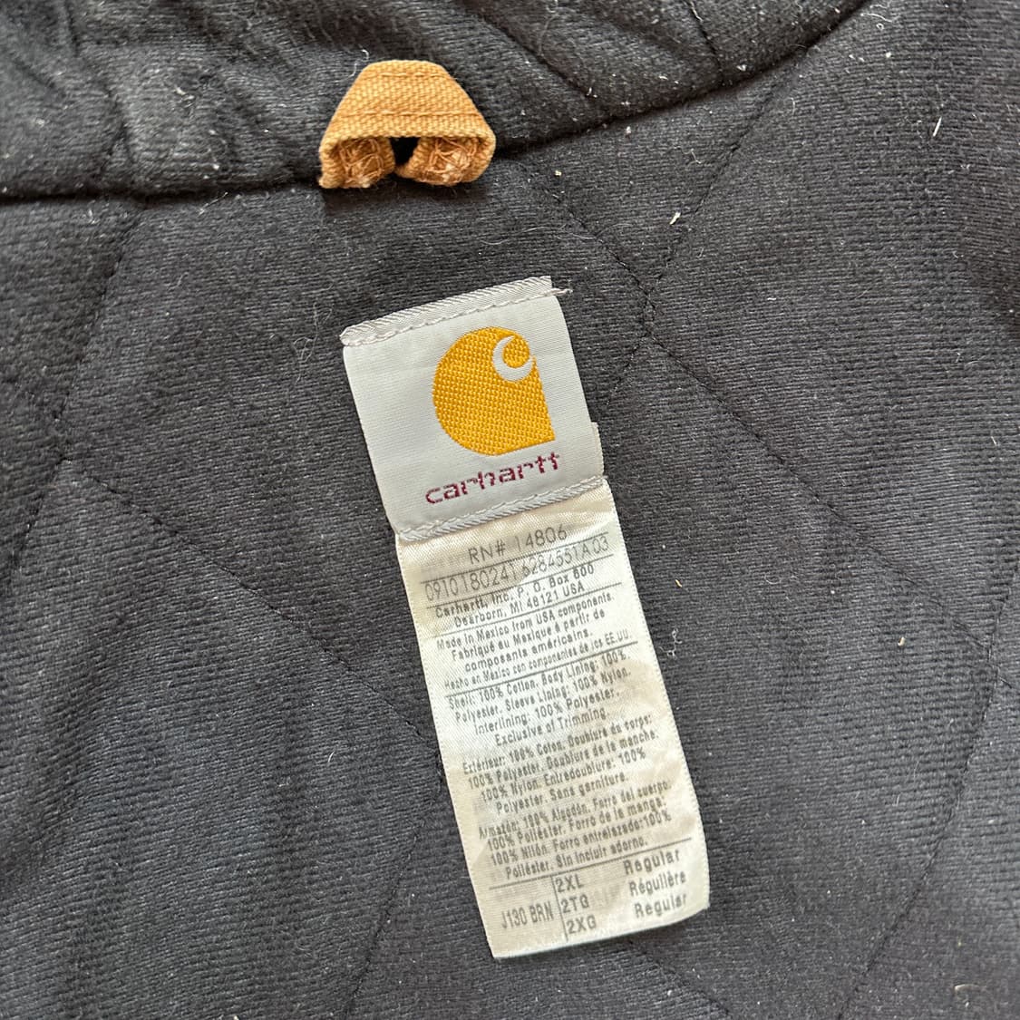 칼하트 J130 구형 샌드스톤 덕 액티브 파카 XXL-R 상품이미지10
