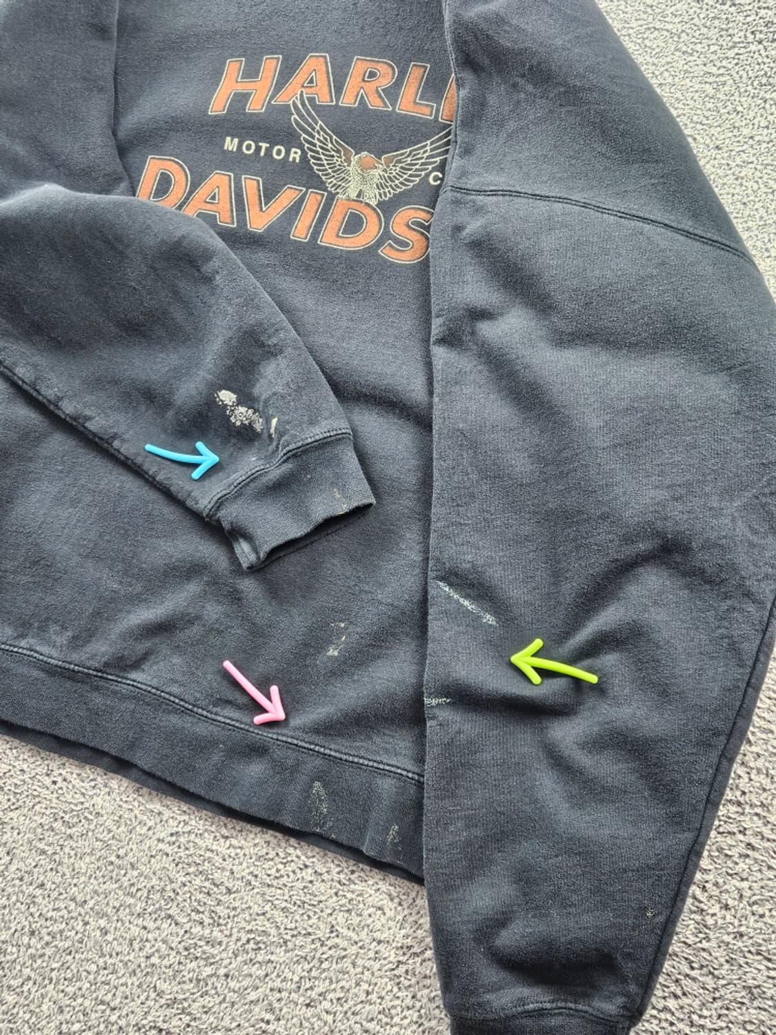 할리데이비슨 버지니아 비치 맨투맨 스웻 셔츠 ( XL추정 )/ 10957 상품이미지6