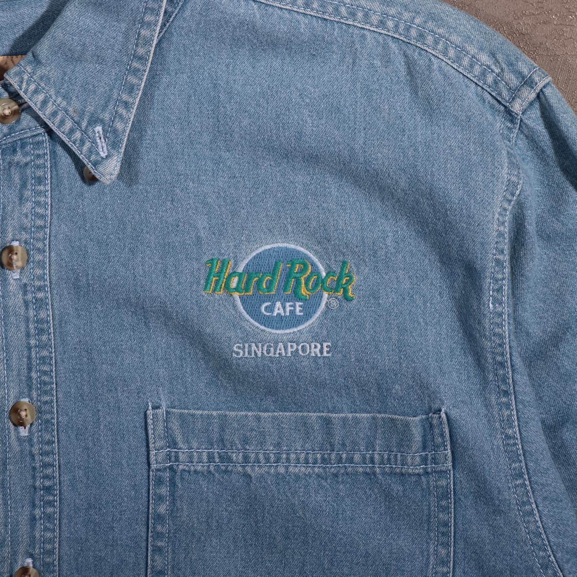 하드락카페 로고 데님셔츠 상품이미지3