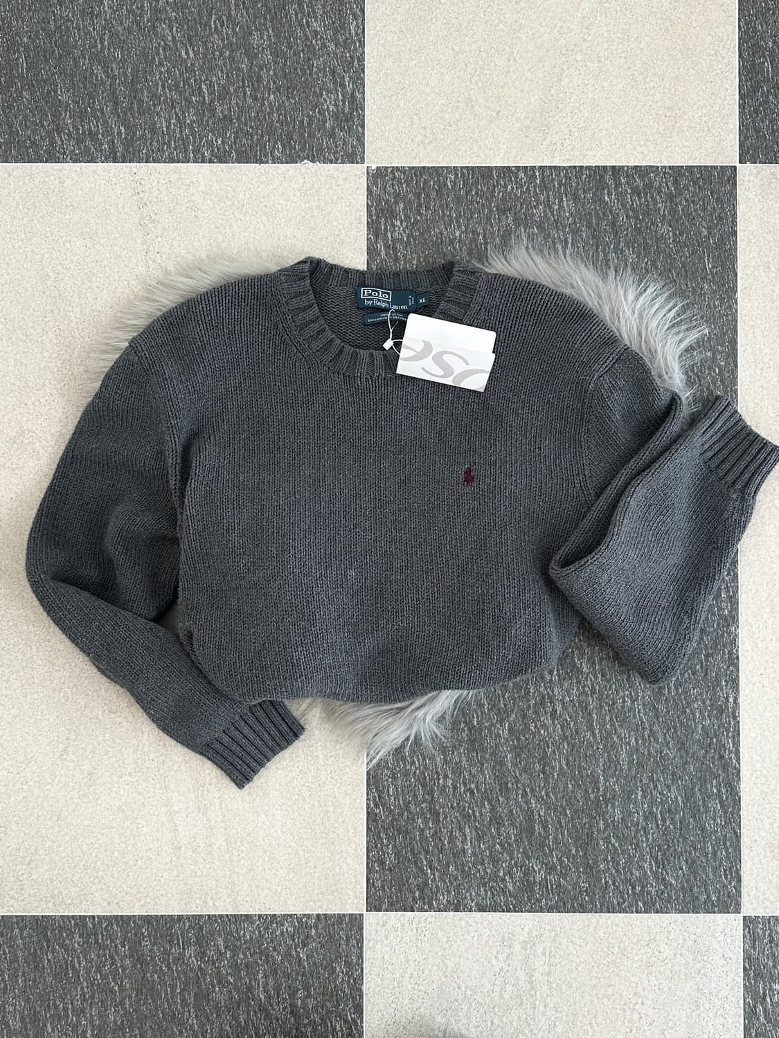 폴로 랄프로렌 그레이 헤비코튼 니트  상품이미지1
