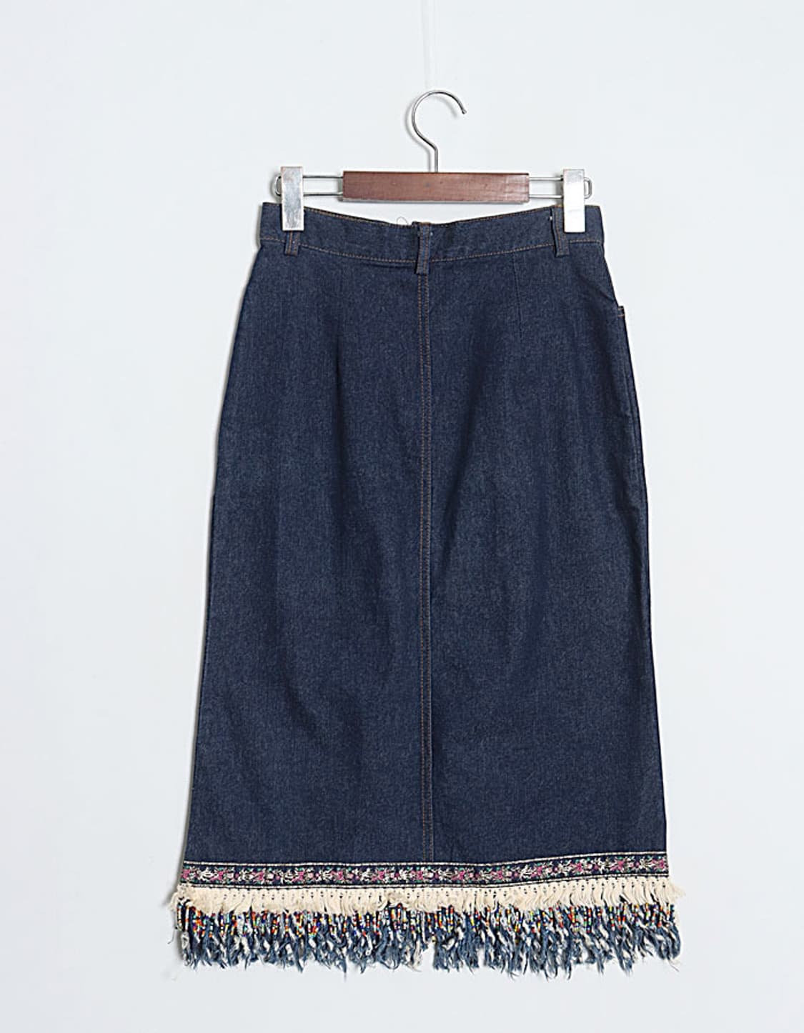 Kartica Blue Fringe Denim Skirt (26) 상품이미지5
