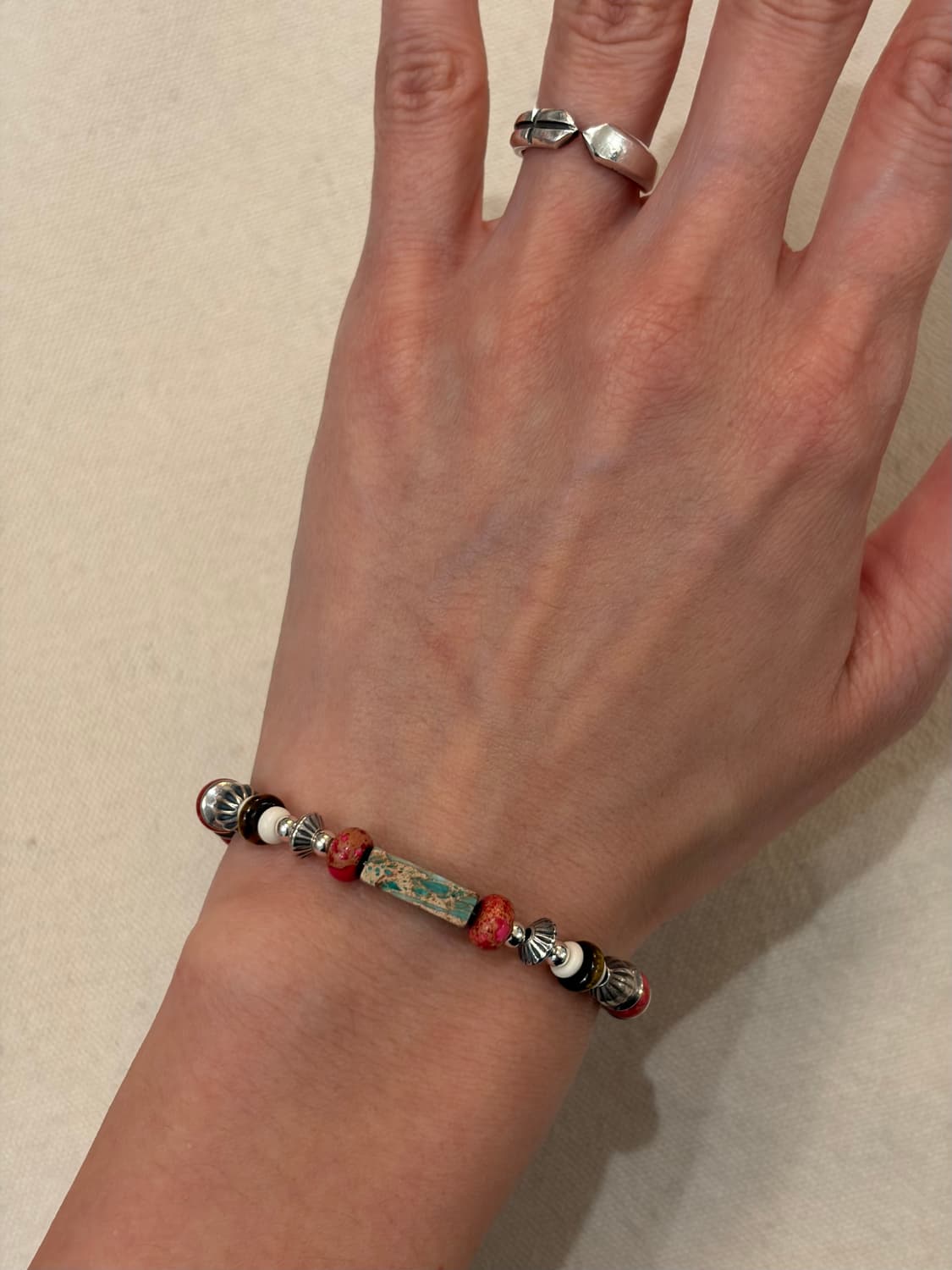 토곰아비 시그니처 믹스 스톤 실버925 팔찌 상품이미지5