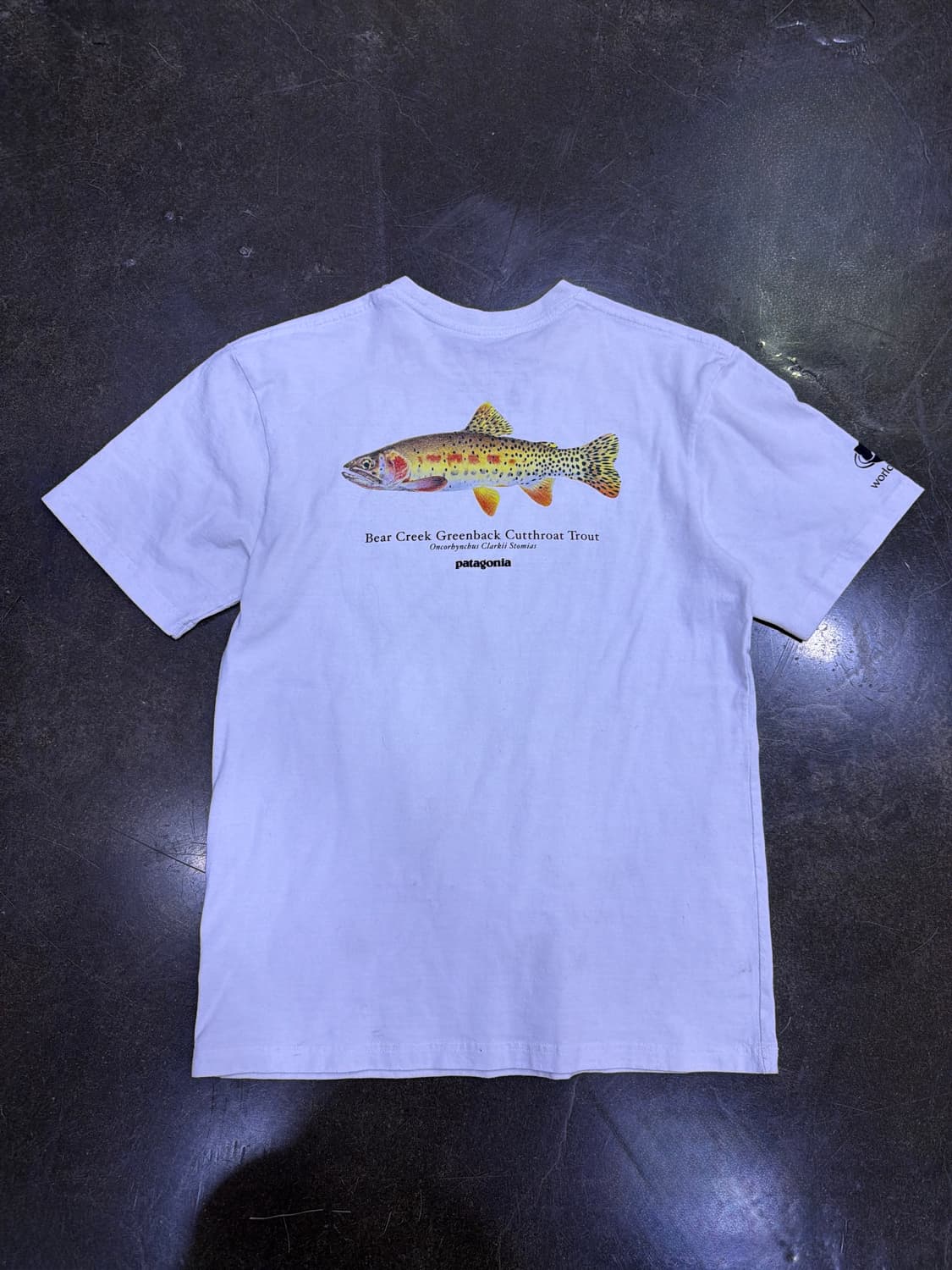 파타고니아 화이트 피쉬 로고 티셔츠 S 상품이미지1