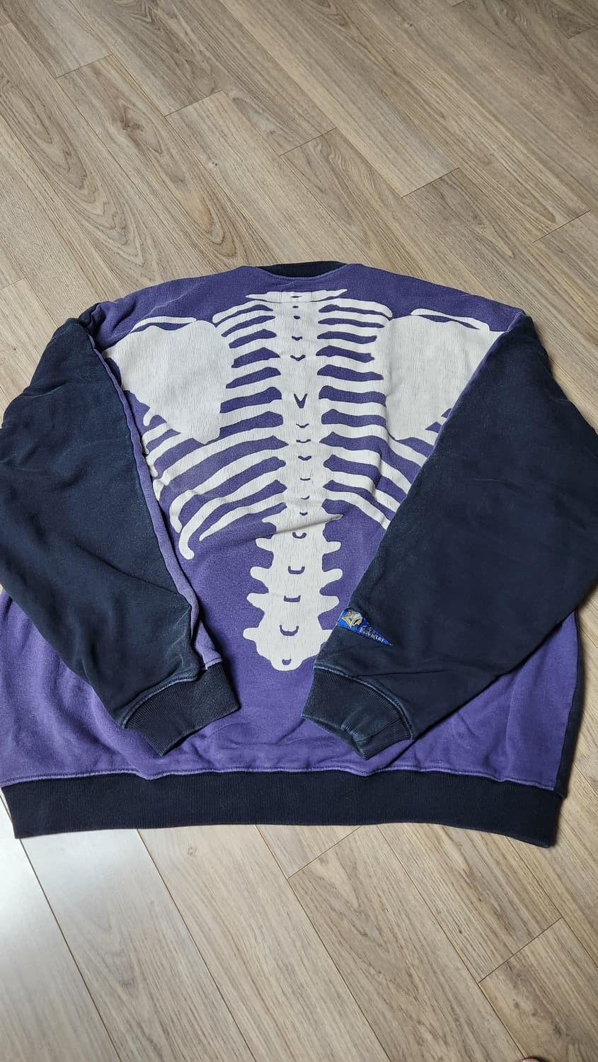 캐피탈 투톤 빅 플리스 스웻셔츠 블랙 퍼플 상품이미지2