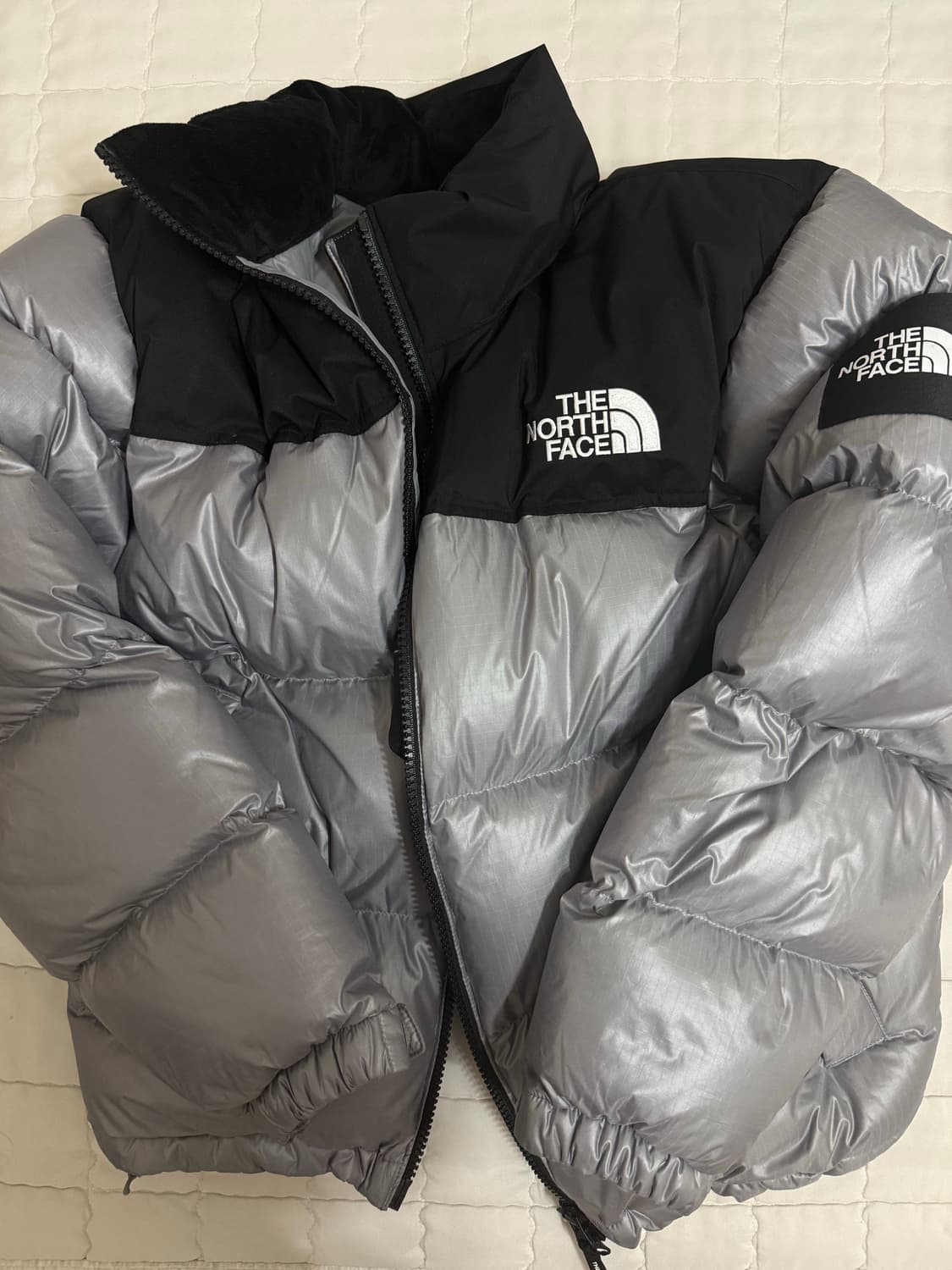 노스페이스 화이트라벨 노벨티 눕시 다운 자켓 헤더 그레이 L 차은우 패딩 상품이미지1