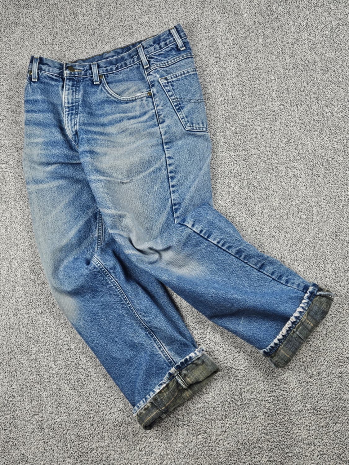 칼하트 헤비 플란넬 체크 데님 워크 팬츠 (34 X 30) / 10044 상품이미지2