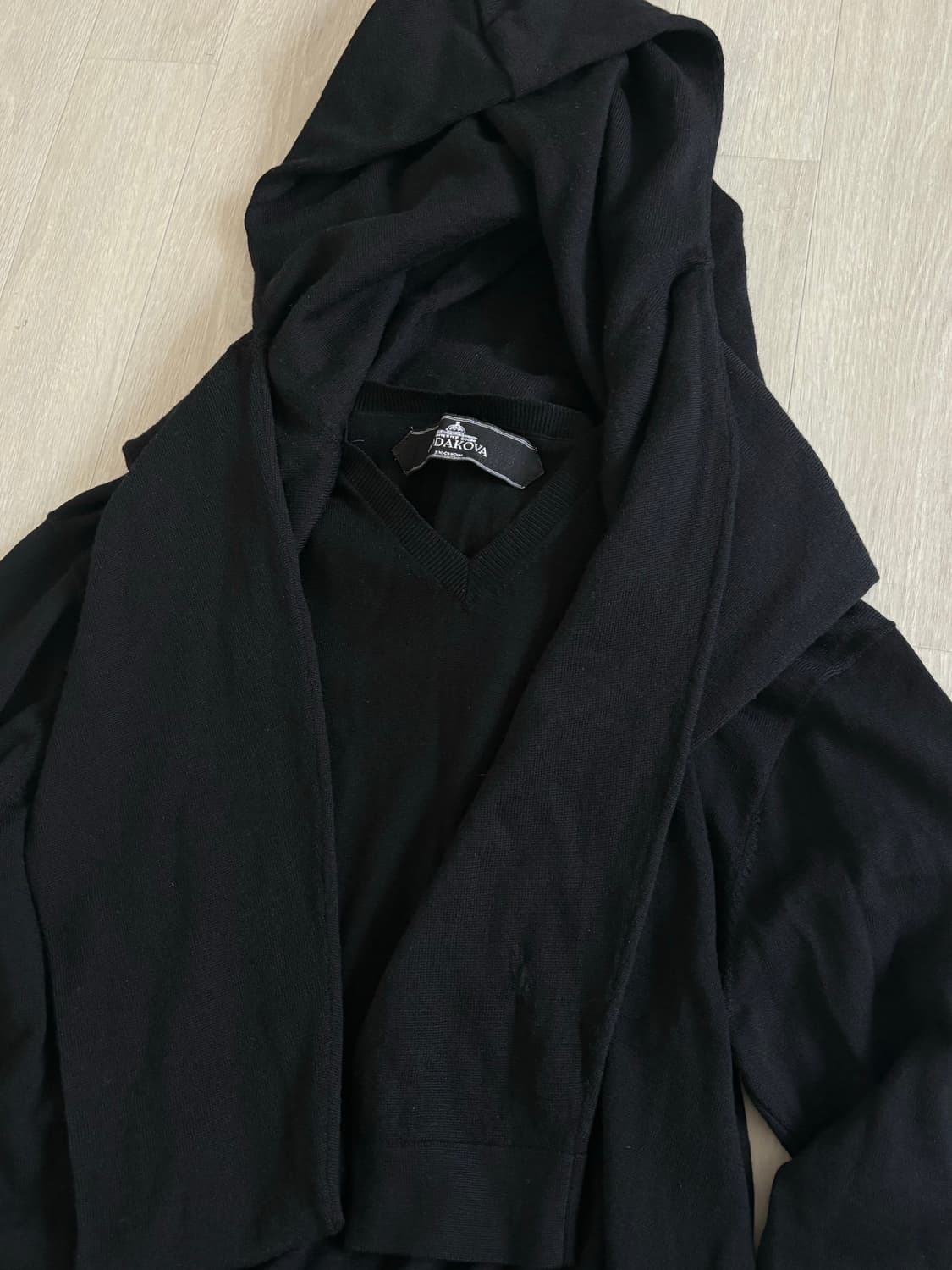 [M] 호다코바 더블 슬리브 스웨터 니트 상품이미지2