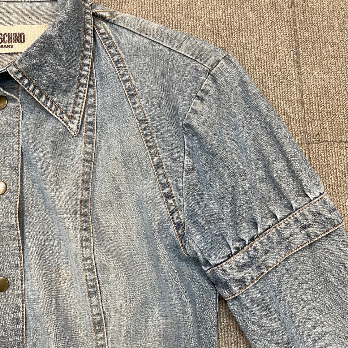 00s MOSCHINO 모스키노 빈티지 데님 블라우스 셔츠 s  상품이미지3