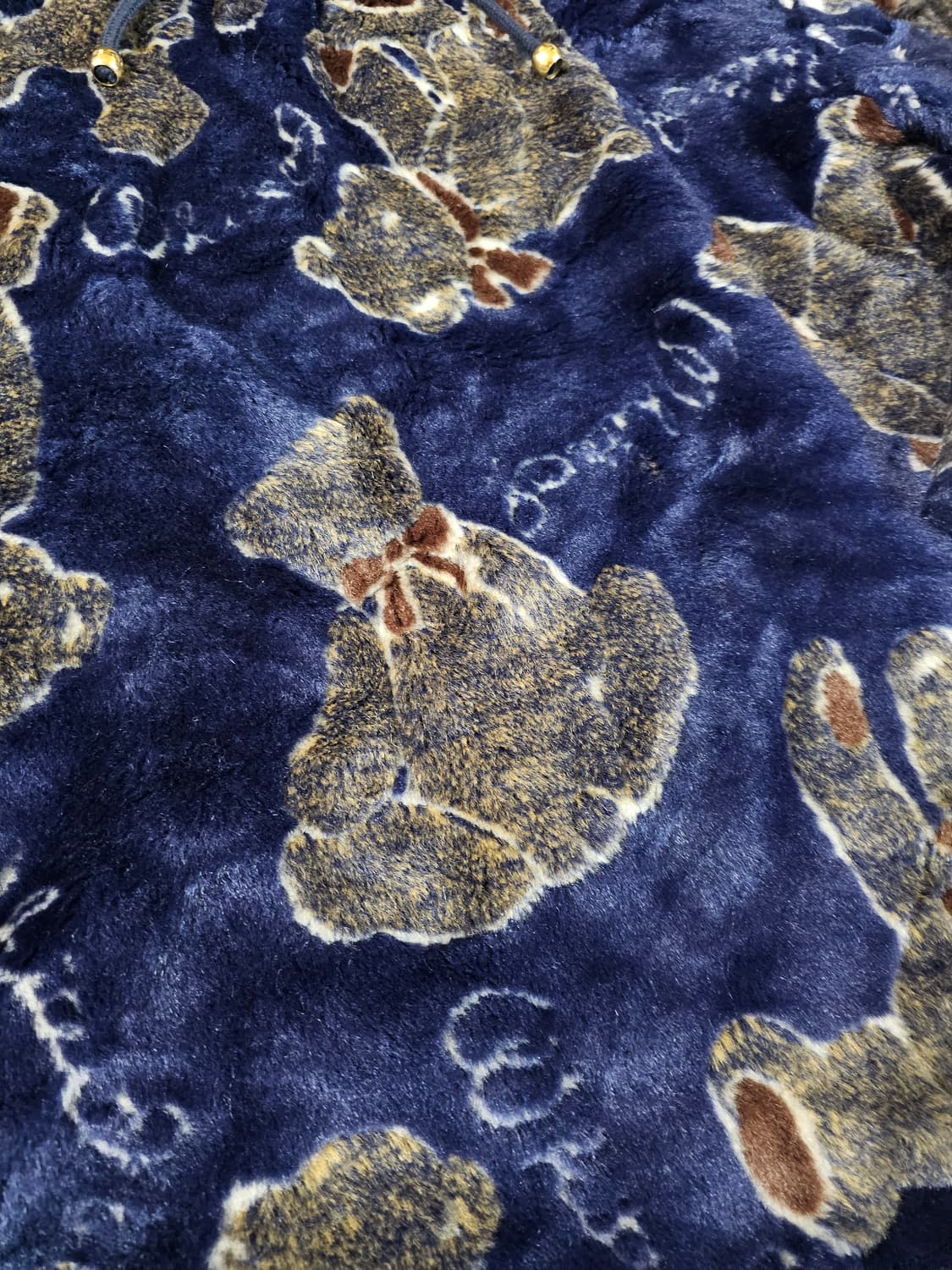 WHITE ITARIYARD 일본 빈티지 애니멀 패턴 테디베어 퍼 플리스 상품이미지2