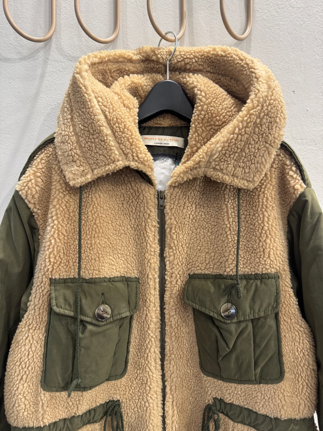 vintage 보아배색 누비야상 상품이미지2