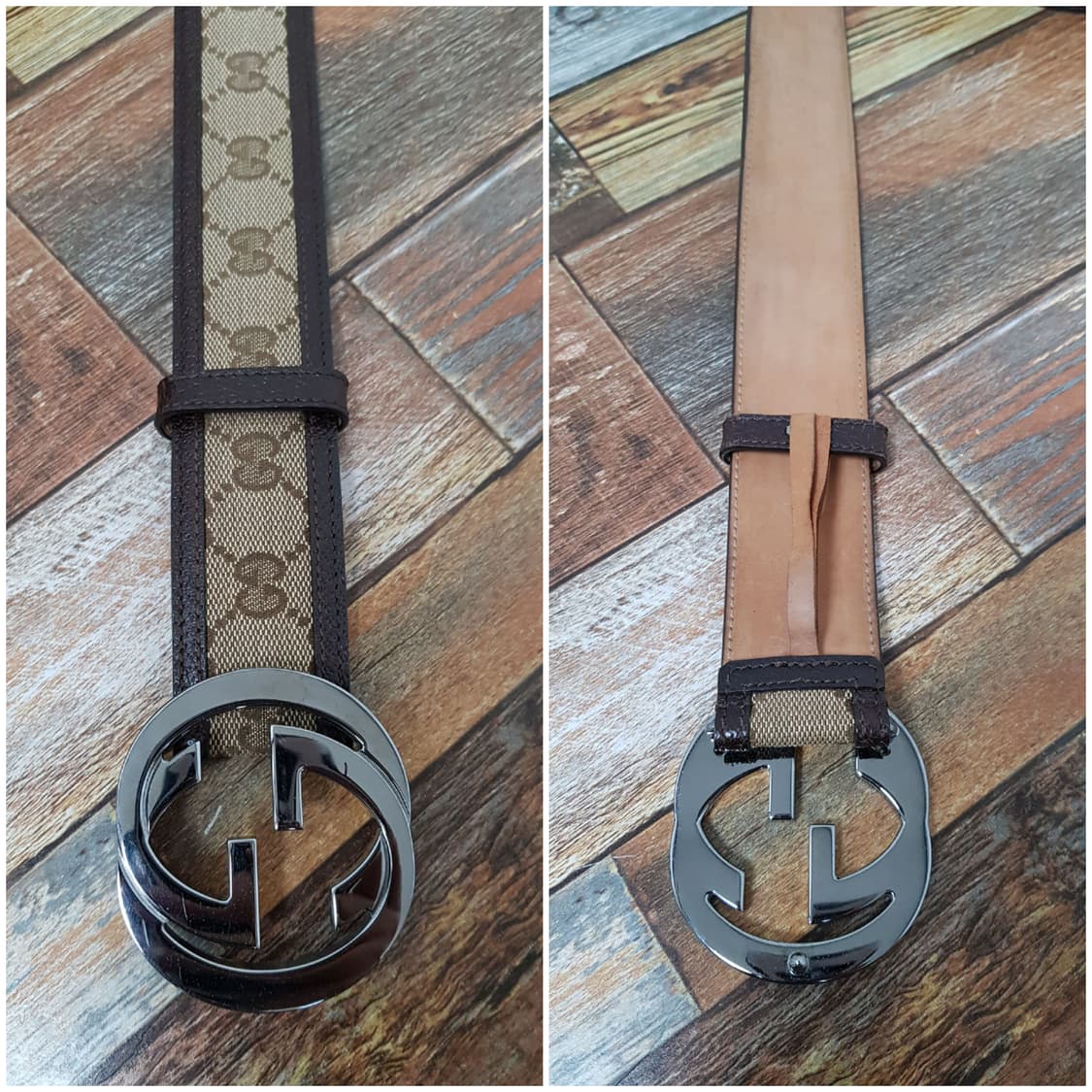 [34~38/정품] 구찌 GG 로고 벨트 브라운 상품이미지8