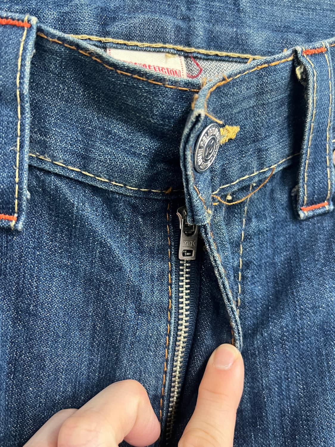 True Religion 트루릴리전 아수라 패치 진청 데님 팬츠 상품이미지6