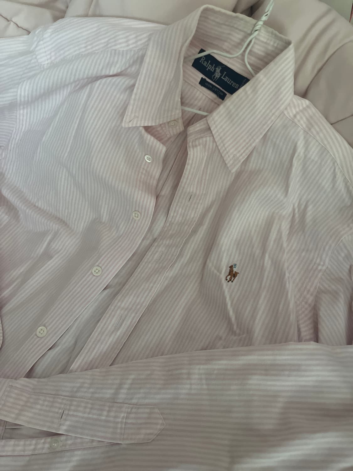 (급처) 폴로 핑크 스트라이프 셔츠 상품이미지2