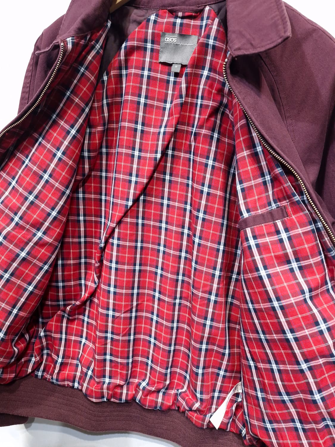 아소스 ASOS 블루종 자켓 버건디_m 상품이미지5