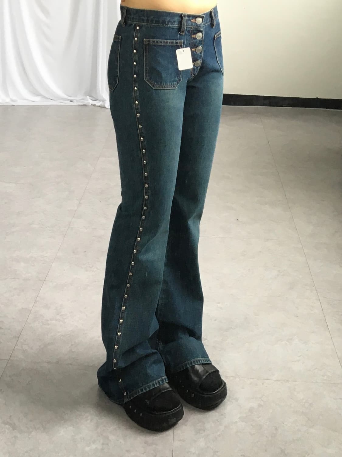Side stud point denim pants 상품이미지7