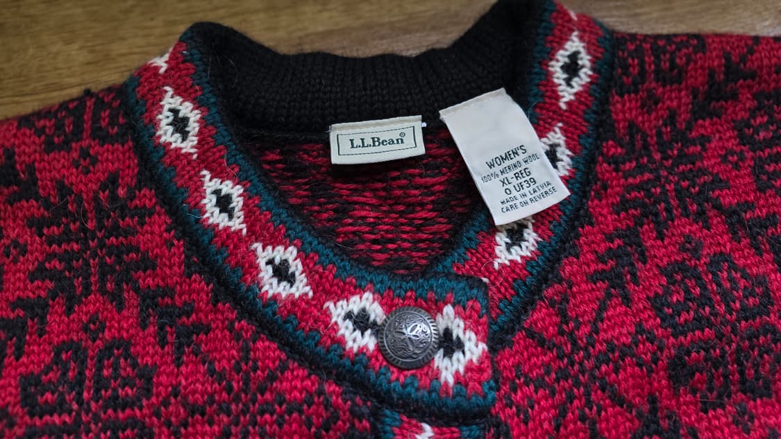 L.L.Bean 엘엘빈 노르딕 가디건  Merino wool 100% 상품이미지2