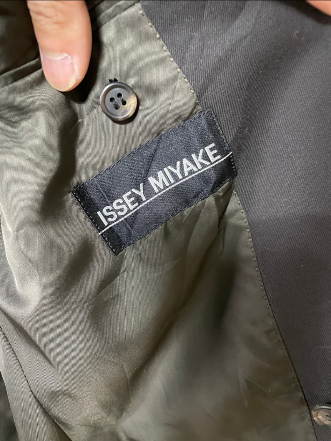 9~00s 이세이미야케 블랙 더블브레스트 울 재킷 상품이미지7