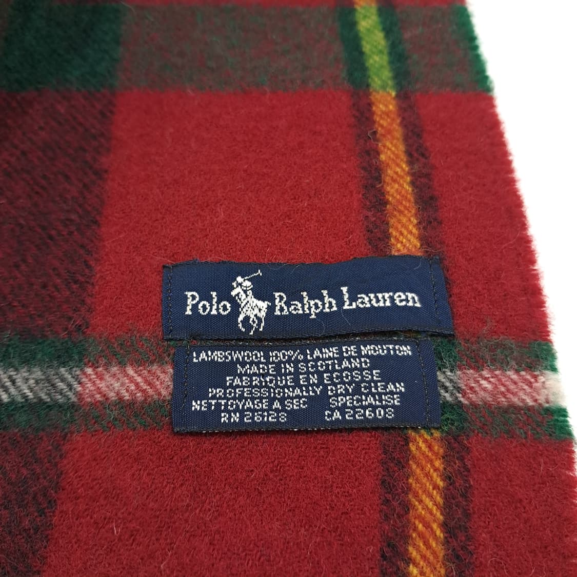 MX189 폴로 랄프로렌 크리스마스 타탄체크 램스울 목도리 머플러 상품이미지6