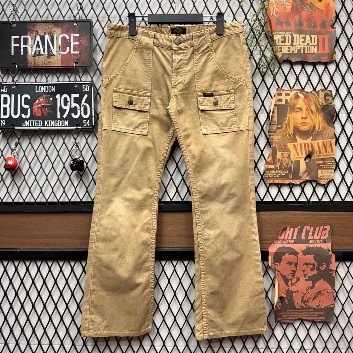 00s 히스테릭 글래머 코튼 부시 팬츠 전면 포켓 포인트 베이지 상품이미지1
