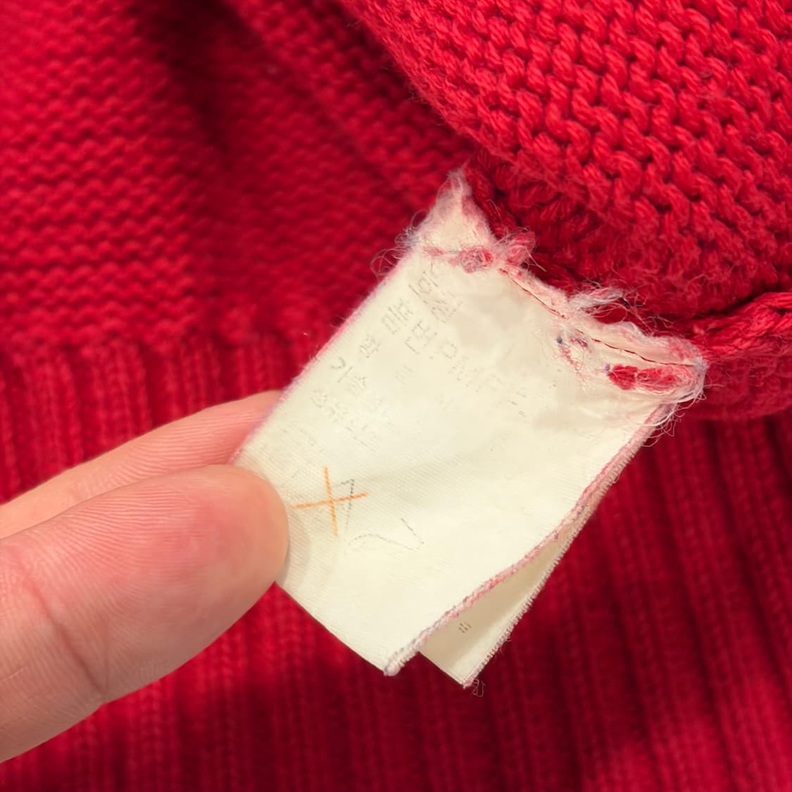 [105] 90s 폴로 랄프로렌 일경물산 레드 가디건 B797 상품이미지7