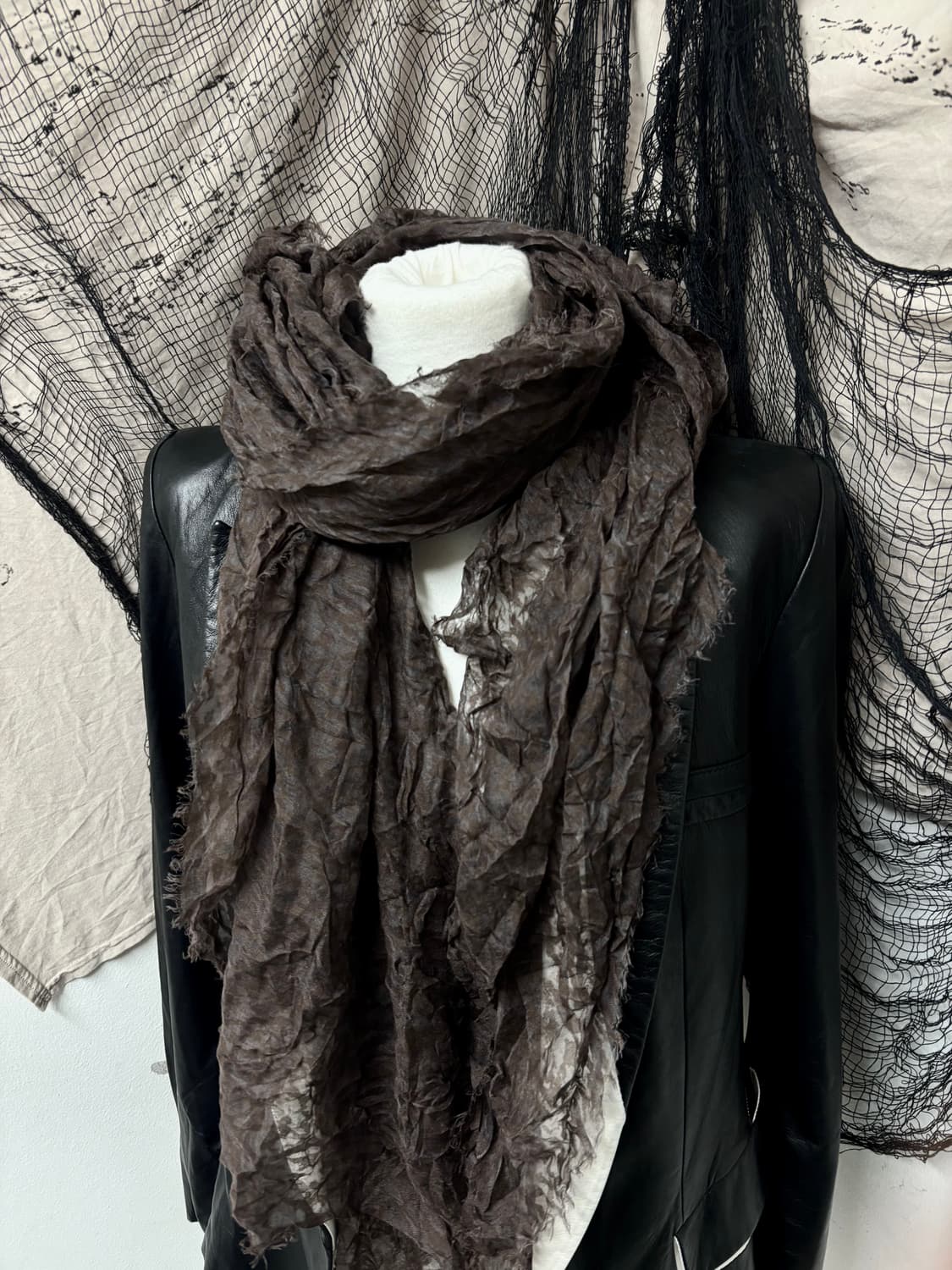 7Grunge Mood Brown Scarf 3.2 상품이미지3