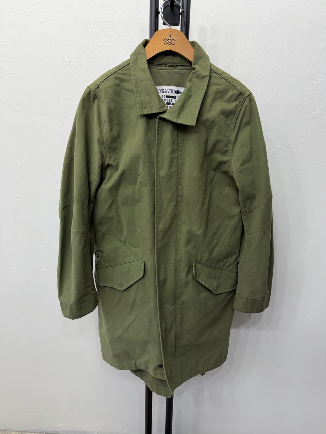 정품) 쟈딕앤볼테르 패딩 베스트 이중 카키 야상 자켓 XS 상품이미지1