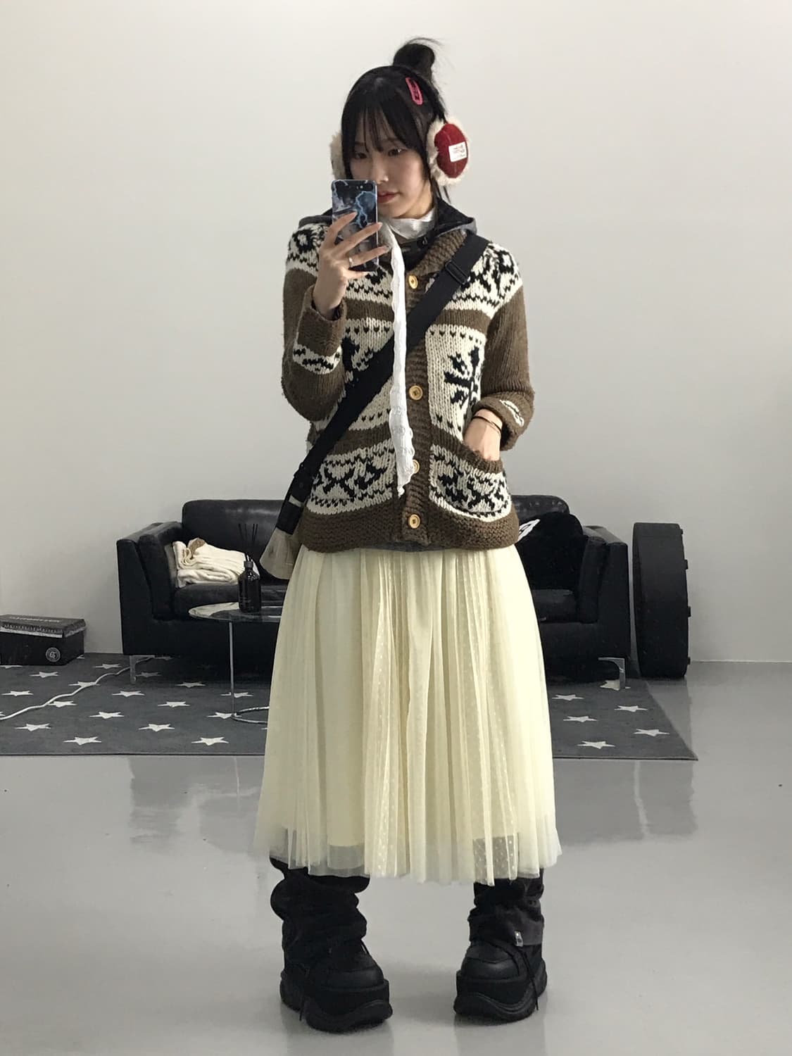 Jpn Ivory see-through midi skirt 상품이미지3