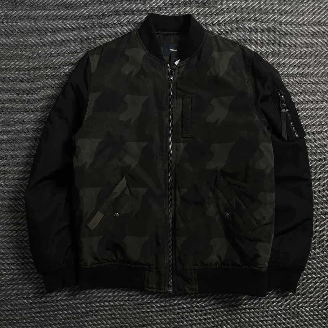 폴햄 퀄팅 누빔 카모 블루종 자켓o 4153 상품이미지1