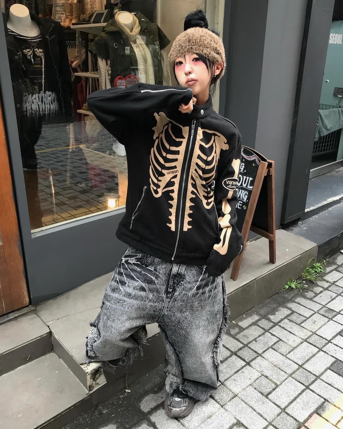 Vanson Skeleton Bone Cotton Rider JK 상품이미지1