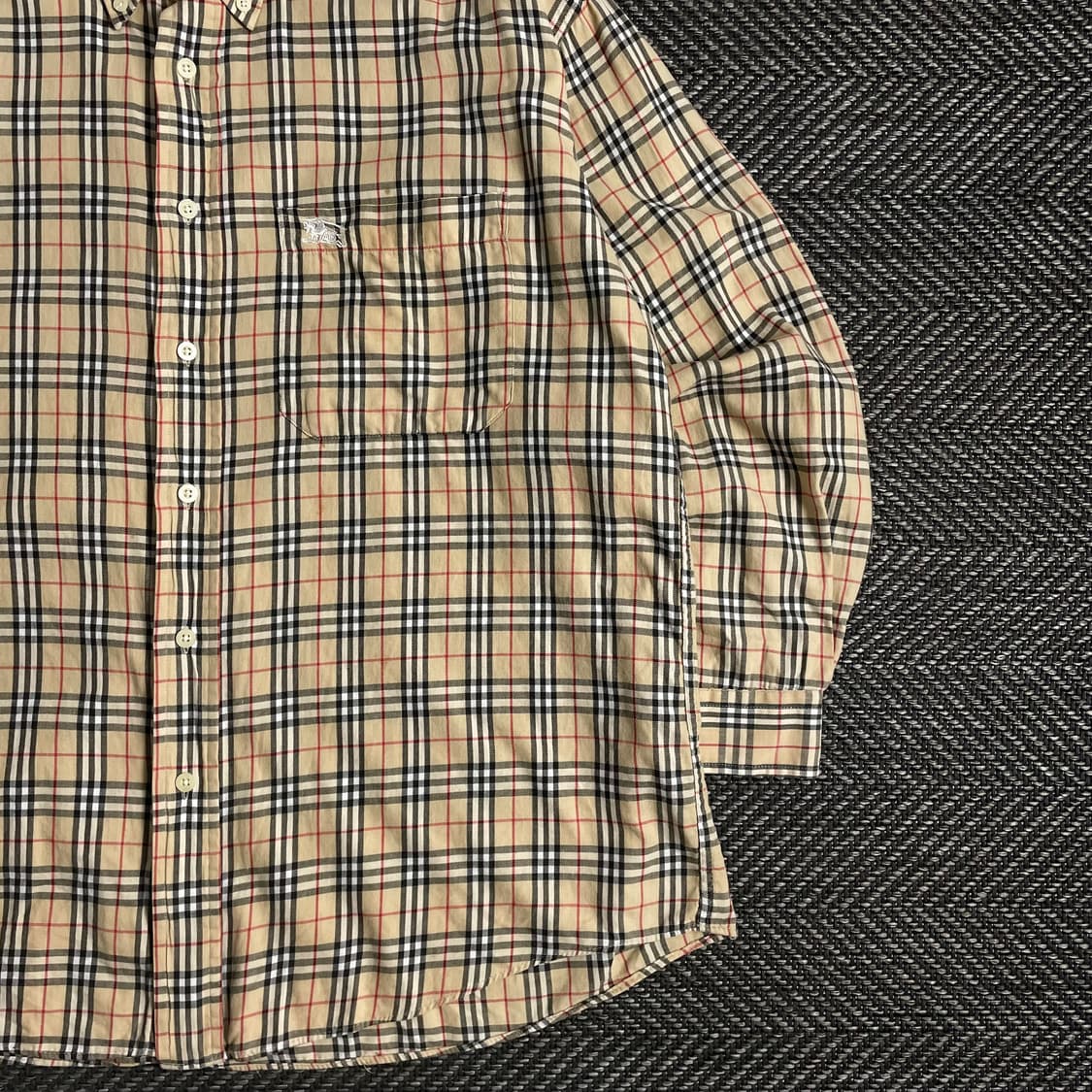 90s 버버리 베이지 노바체크 레트로 셔츠 베이지 y3231 상품이미지3