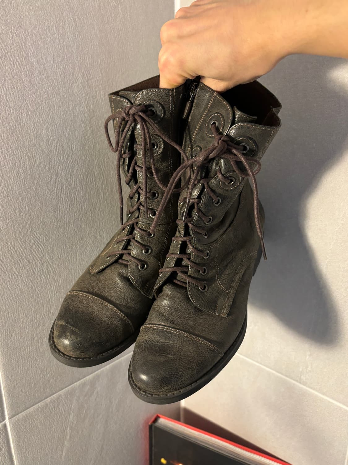 빈티지 레더 앵클부츠 상품이미지2