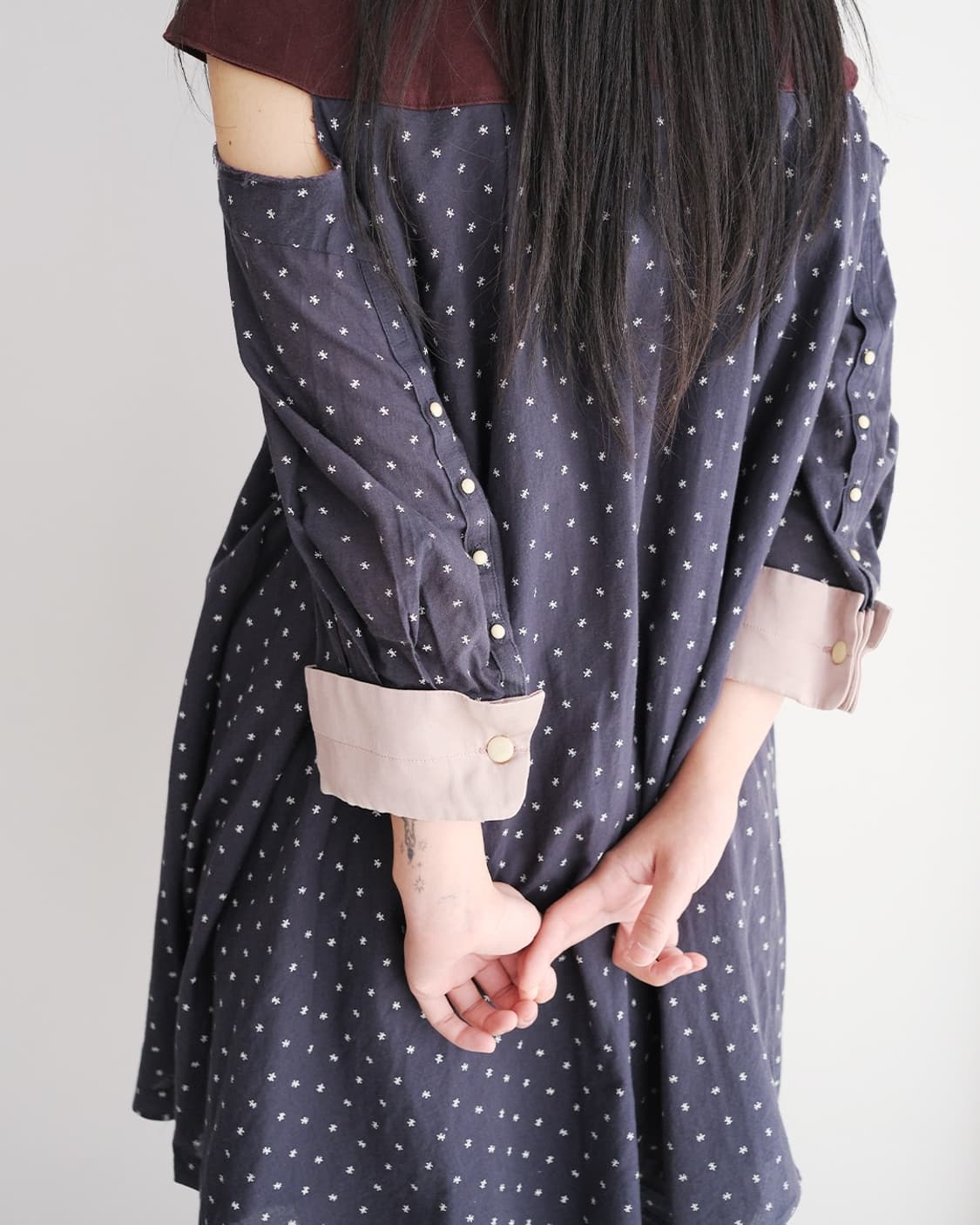 Baby doll silk cuff dress 상품이미지3