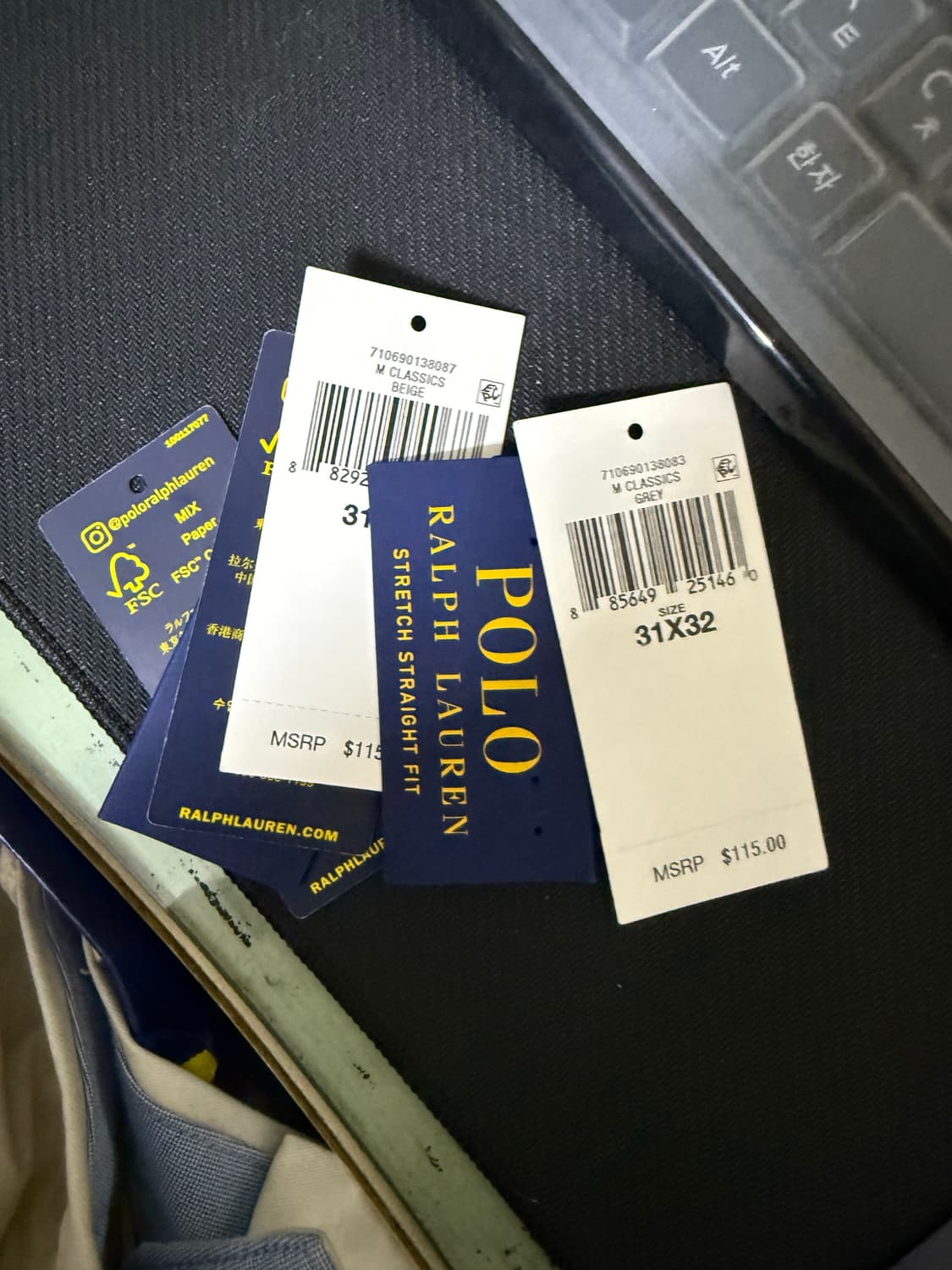 폴로 랄프로렌 스트레이트 핏 워시 스트레치 치노 팬츠 31X32 상품이미지3