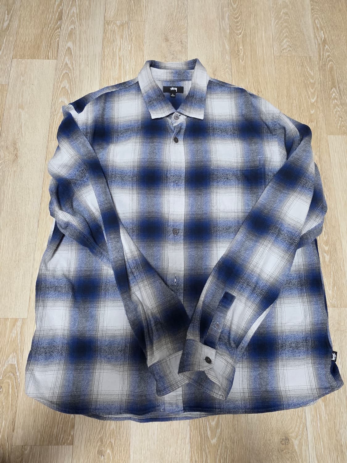 [L] 스투시 베이 플레이드 셔츠 상품이미지1