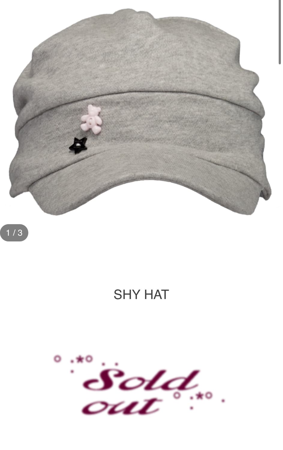 새상품) 샬롬클럽 shy hat gray 상품이미지1