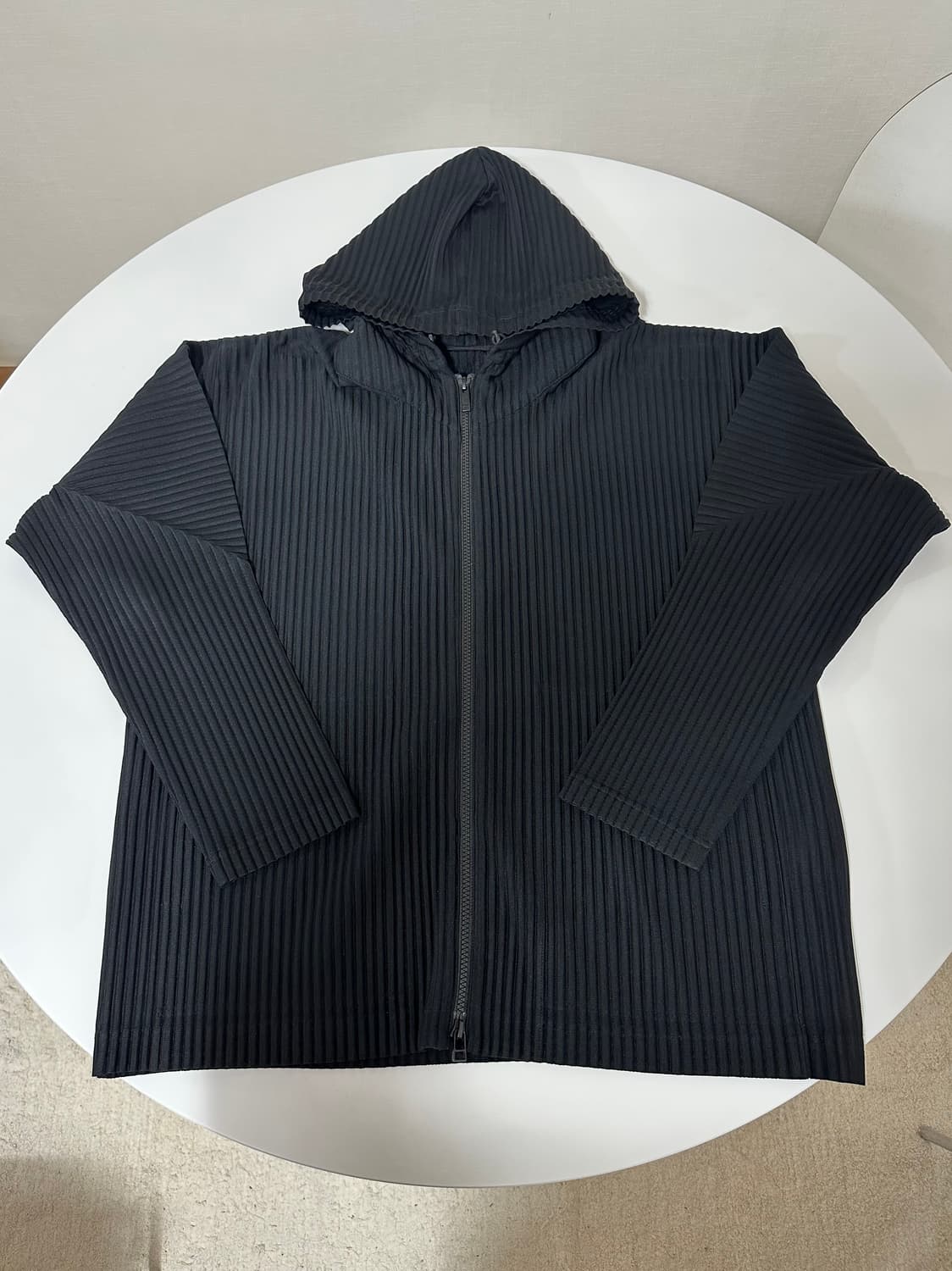 옴므플리세 후드집업/블랙/3 상품이미지2