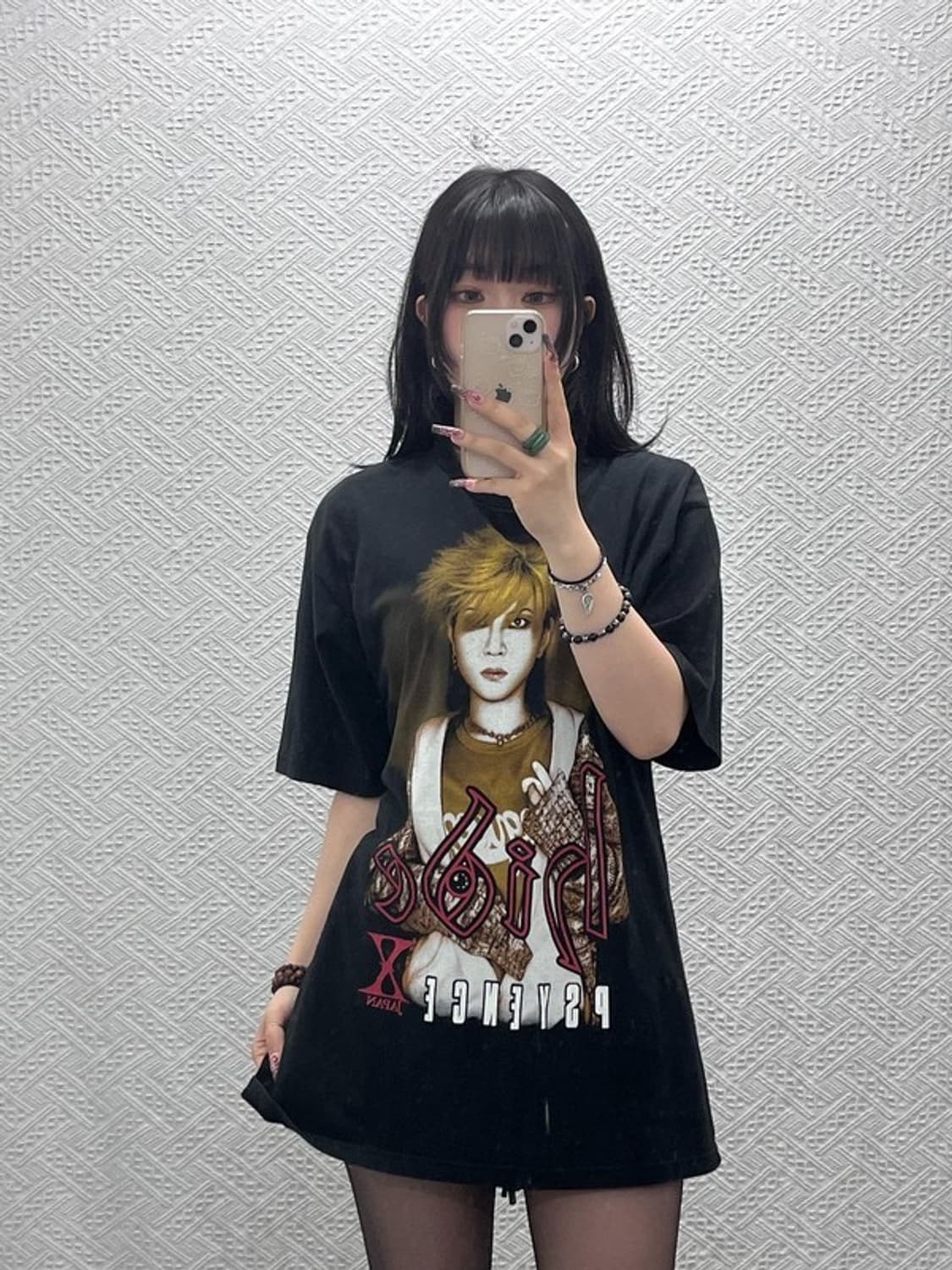 X Japan 빈티지 스트릿 락펑크 밴드 히데 반팔티 105 C11894 상품이미지1