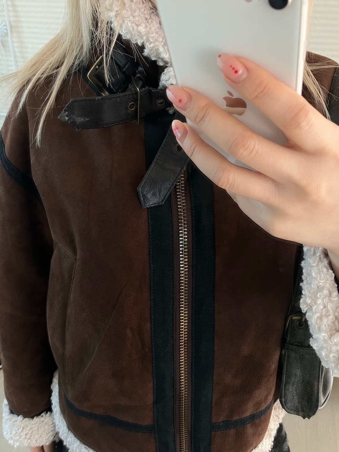 jpn vintage 브라운 무스탕 점퍼 상품이미지6