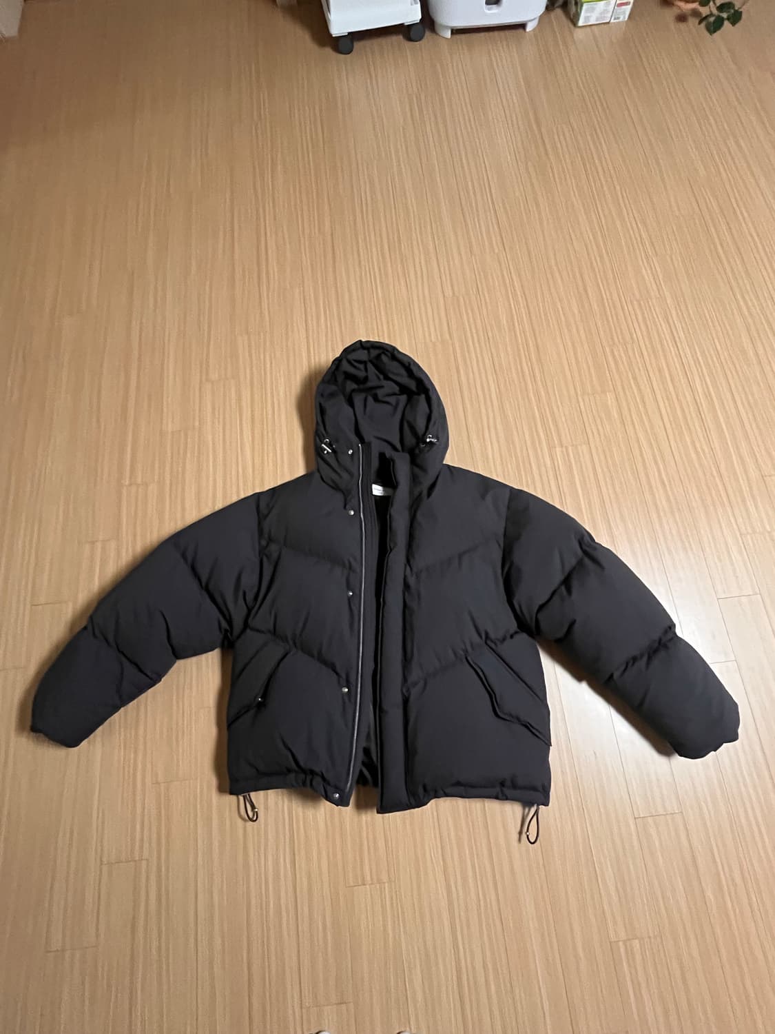 애프터프레이 쉘 후디 푸퍼 다운 그레이 상품이미지2