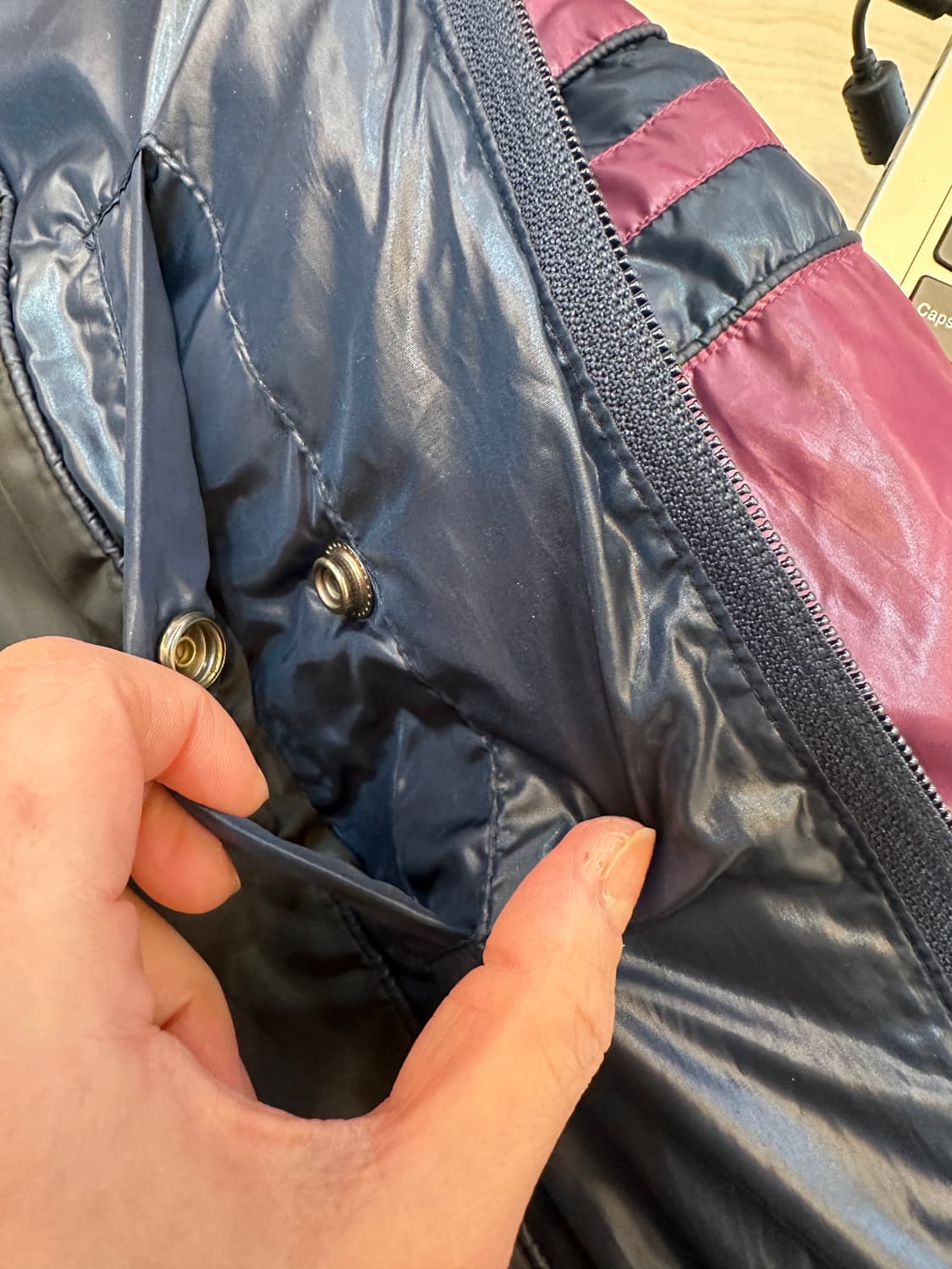 2XL) 자라 맨 퍼플 네이비 패딩 점퍼 상품이미지6