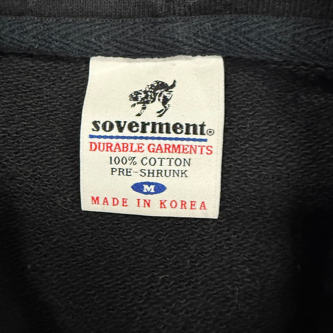 (M)소버먼트 soverment 자수 후드티셔츠(블랙) 상품이미지3