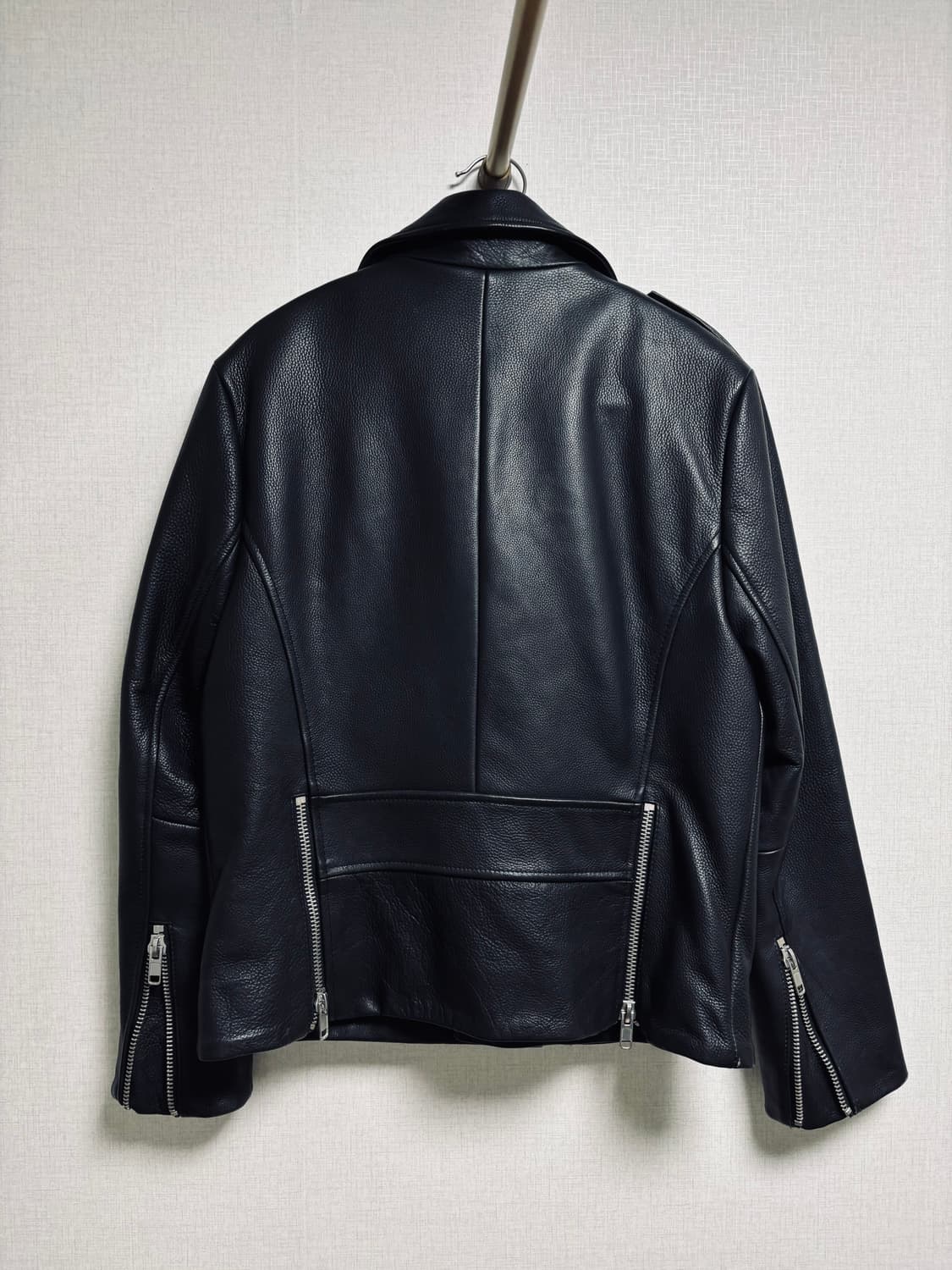 OAK NY Rebel 블랙 소가죽 라이더 자켓 상품이미지3