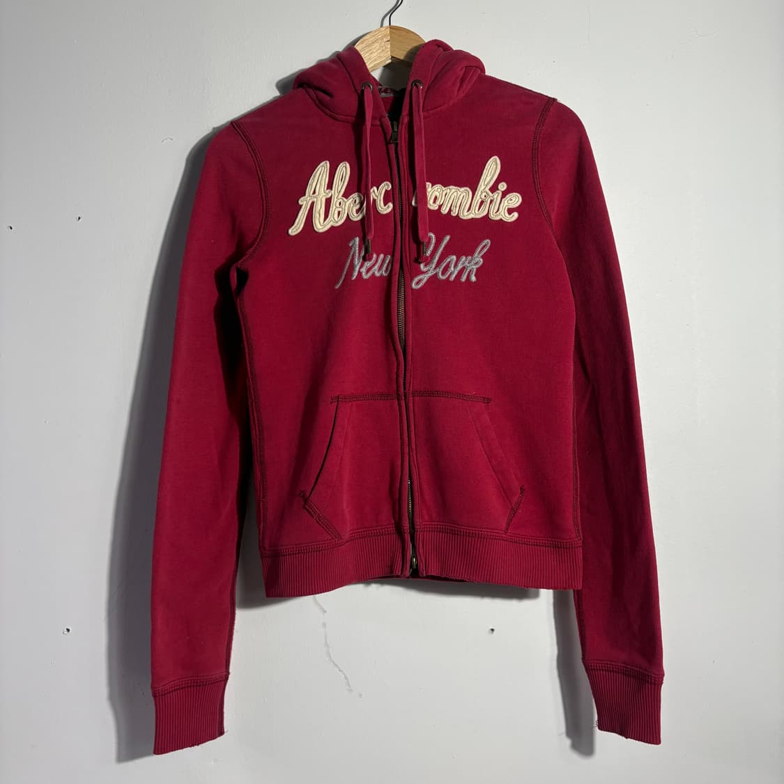 아베크롬비 빈티지  핑크 로고 후드집업 (무료배송) 상품이미지1