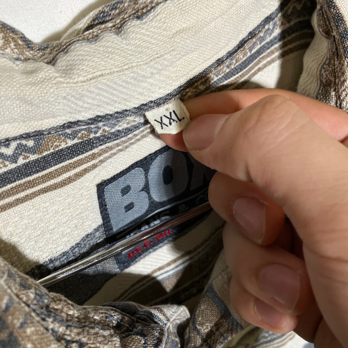 2XL)VTG 패턴 체크 반팔 셔츠 체크셔츠 상품이미지3