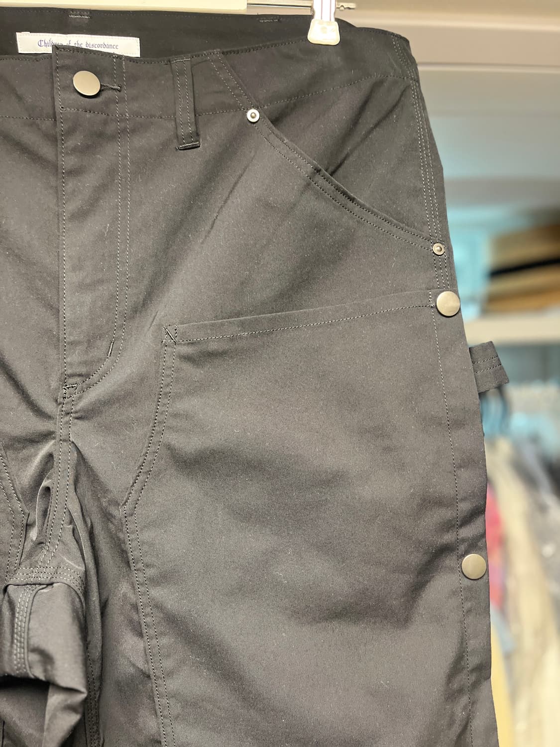 칠드런오브더 디스코댄스 레이어드 버튼 블랙 페인터 팬츠 2 상품이미지3