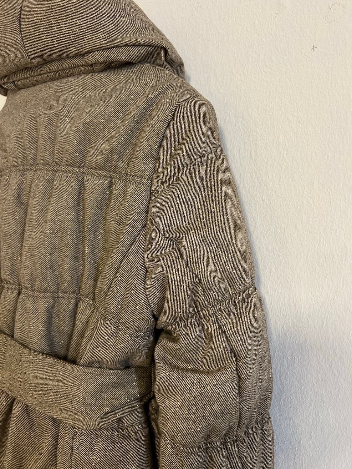 세실맥비 골드버튼 울믹스 쇼울 볼륨 패딩 코트 상품이미지5