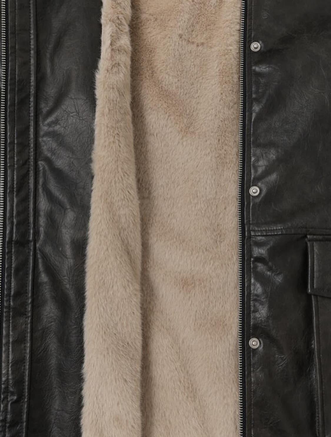에트몽 Faux Leather Fur Coat, B 상품이미지2