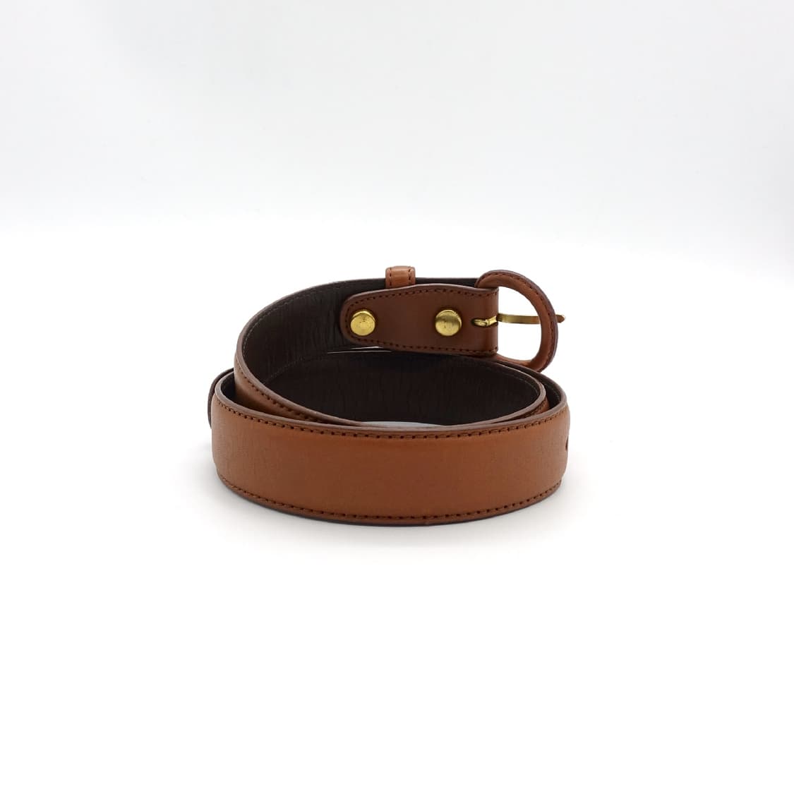 TOCHIGI LEATHER 일본 빈티지 브라운 레더 벨트 상품이미지4