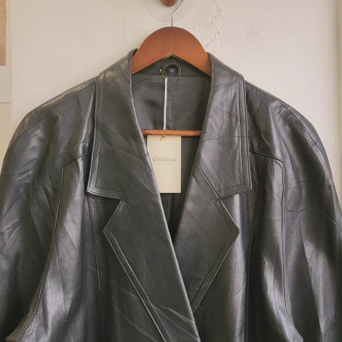 양가죽 오버핏 블랙레더자켓(Japan made) 상품이미지4
